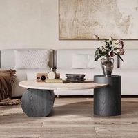 Table basse moderne et mobile en bois massif, style Wabi-sabi simple et créatif, pour la maison, le salon, l'appartement, la villa