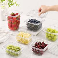 Matériel de restauration en plastique commercial, contenants de stockage pour buffet de fruits et aliments en PP, bacs gastronormes GN, hôtels, restaurants