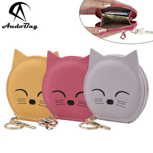 Porte-monnaie AndoBag pour femmes, en cuir de vache véritable, pochette à monnaie tendance, style coréen, petit sac de rangement avec porte-clés 1530 - Product Image 1