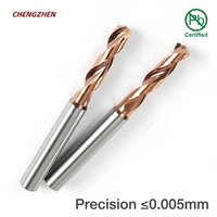 Foret hélicoïdal en carbure de tungstène micro HRC55, revêtement AlTiN 3D/5D, outil de perçage CNC haute précision pour l'acier
