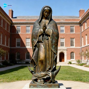 户外定制现代风格定制尺寸青铜圣母雕塑瓜达卢佩圣母像 - Product Image 6