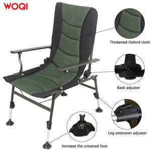 Chaise pliante d'extérieur Woqi en aluminium réglable pour le camping et la pêche, vert olive, hauteur 80 cm, portable et légère - Product Image 5