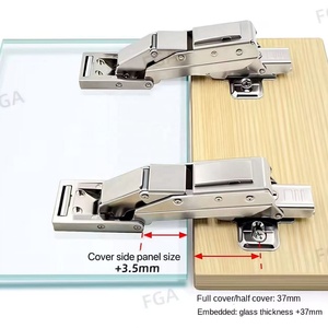 Bisagra hidráulica de cierre suave de 110 grados para muebles de hierro, con clip para puertas de vidrio, ideal para cocinas, hospitales, dormitorios, apartamentos y espejos. - Product Image 3