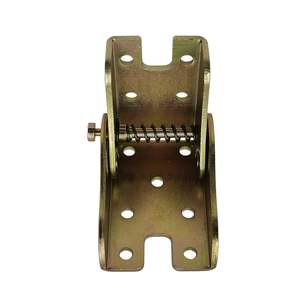 Charnière autobloquante à 90 degrés Support de pied de table contemporain en métal plaqué fer pour table pliante d'hôtel d'hôpital avec accolades d'angle - Product Image 4