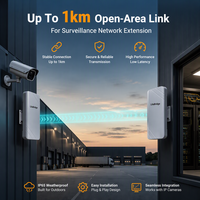 Puente Digital Inalámbrico para Exteriores de 1200 Mbps y 5.8G, Contiene 2 Puertos RJ45 de 10/100/1000 Mbps con Distancia de Transmisión de 1 KM
