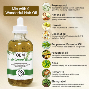 Huile <span class=keywords><strong>de</strong></span> Massage Capillaire Personnalisée Bio et Végane à Base <span class=keywords><strong>de</strong></span> Plantes, Fortifiante pour le Cuir Chevelu, <span class=keywords><strong>Infusion</strong></span> <span class=keywords><strong>Romarin</strong></span>, Menthe et Ricin pour une Croissance Extrême des Cheveux - Product Image 4