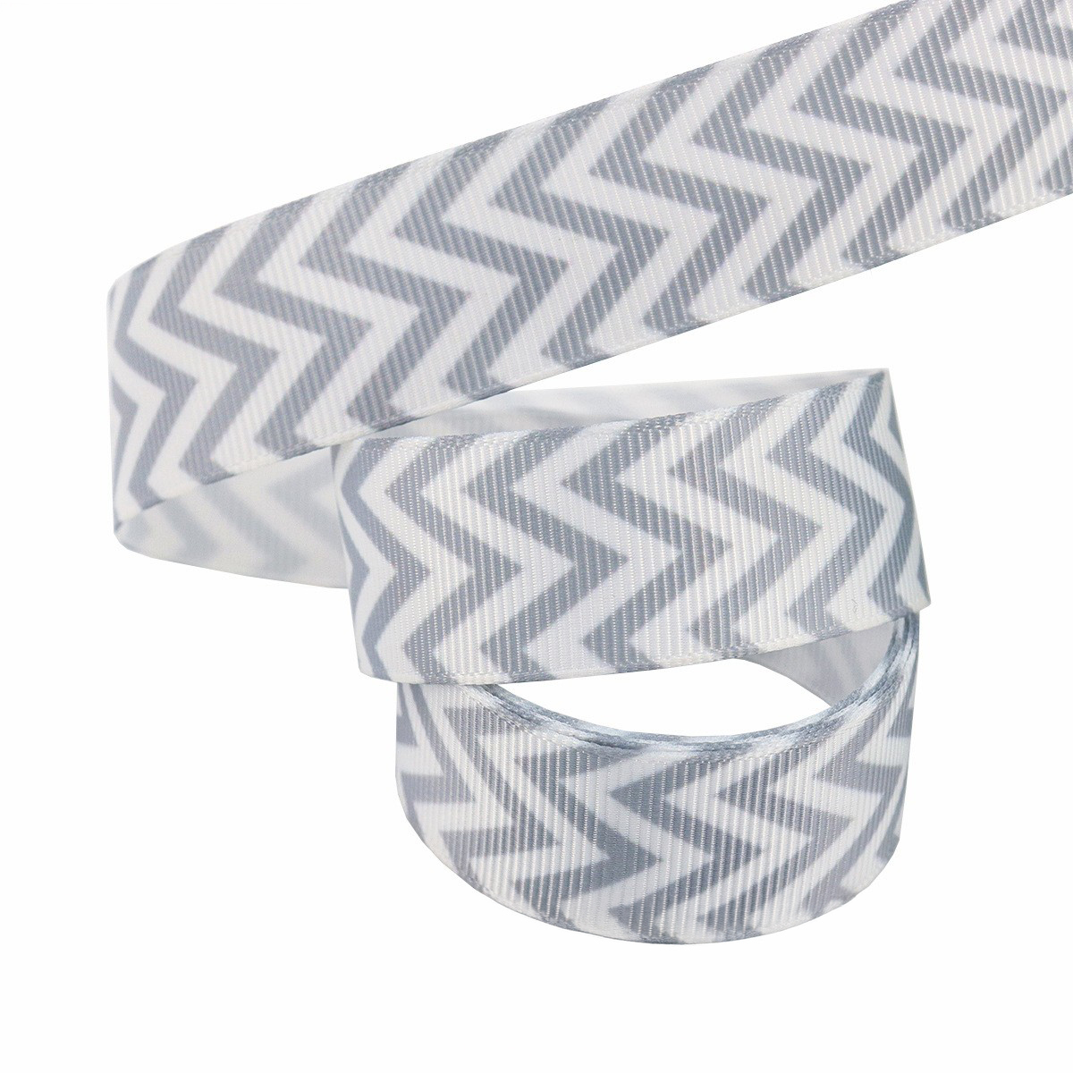 Chevron gris et blanc-2,2 cm * 10 mètres