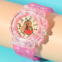 Montre pour enfants, montres électroniques sportives à LED lumineuses pour enfants, réveil, montre-bracelet avec lumière flash de dessin animé pour garçons, cadeau
