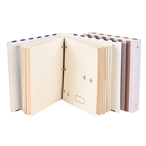 מחברת כריכה עם <span class=keywords><strong>4</strong></span> טבעות, דפי נייר ניתנים להתאמה אישית בגודל A4 עם כיס כפול פנימי, יומן דפים נשלפים, תיקיית קבצים, מארגן מסמכים, נייר בהתאמה אישית - Product Image 4