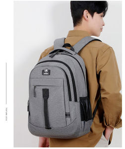 Sacs à dos d'étudiant décontractés pour hommes, sacs à dos de randonnée en plein air, sacs à dos noirs simples pour <span class=keywords><strong>le</strong></span> collège - Product Image 6