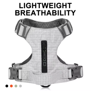 רצועת כלבים של Kangdarpet לכלבים קטנים, בינוניים וגדולים - רתמת חזה קלת משקל עם רתמת כלבים עם ידית נגד פיצוץ - Product Image 4