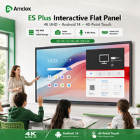 Интерактивные доски Amdox ES для школ, 55, 65, 75, 86 дюймов, 4K Smart Whiteboard с сенсорным управлением на 40 точек
