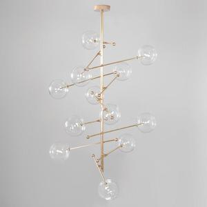 Luces de techo de araña <span class=keywords><strong>ROHDE</strong></span> de cristal de latón moderno de lujo para comedor sala de estar dormitorio Hotel - Product Image 3