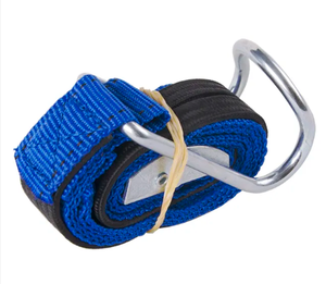 Sangle <span class=keywords><strong>de</strong></span> cargaison en textile élastique bleu PP Castle 25 mm avec attache à crochet métallique - Product Image 3