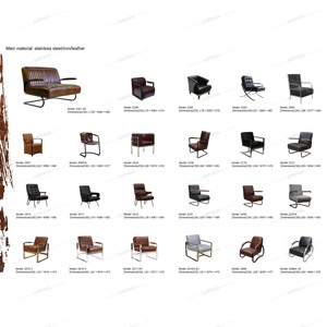 <span class=keywords><strong>Fauteuil</strong></span> d'appoint moderne en cuir véritable vintage classique pour la maison, le bureau, le salon, la chambre d'hôtel, l'appartement, l'atelier, fait à la main - Product Image 6