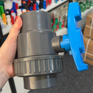 Pntek Chất lượng cao uPVC đường ống dẫn nước ống dẫn nước Vật liệu <span class=keywords><strong>1</strong></span>-<span class=keywords><strong>1</strong></span>/<span class=keywords><strong>2</strong></span> "Ổ cắm chủ đề <span class=keywords><strong>PVC</strong></span> duy nhất Công Đoàn bóng van <span class=keywords><strong>1</strong></span>/2inch đến <span class=keywords><strong>2</strong></span> inch - Product Image 2