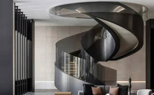 Escalera <span class=keywords><strong>de</strong></span> Caracol Helicoidal, Escalera <span class=keywords><strong>de</strong></span> Loft, <span class=keywords><strong>Diseño</strong></span> <span class=keywords><strong>de</strong></span> <span class=keywords><strong>Escaleras</strong></span> Modernas para Interiores con Barandilla - Product Image 3