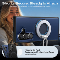 Soporte Magnético de Lujo para Coche, Funda Plegable Antigolpes para Teléfono con Rotación de 360 Grados °   Soporte de Anillo con Cobertura Total para Samsung Galaxy Z Fold 8 Ultra