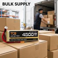 Batterie LiPo TCB améliorée haute performance 4500mAh 2S-6S 7.4V-22.2V 35C 40C 75C pour modèles RC (avions, voitures, bateaux)