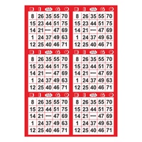 Prix de gros, design créatif unique, cartes de jeu, cartes de bingo en papier artistique 75 Ball Cards, cartes de visite, format personnalisé, film numérique