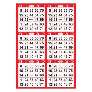 Wholesale Price Unique Creative Design Play Game 75 Ball Cards Art Paper Bingo Card - Product Image 2