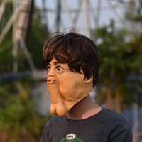 Masque intégral en latex avec barbe et cheveux, idéal pour Halloween, bar, carnaval, fête, cosplay, farce, accessoire de déguisement, vente en gros