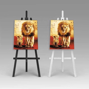 Kit educativo DIY para niños, regalo de cumpleaños, pintura Animal para madre y bebé por número León - Product Image 2