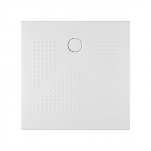 Receveur de douche carré en céramique 80 x 80 cm H3.6 blanc brillant avec drain de sol pour salle de bain - Product Image 3