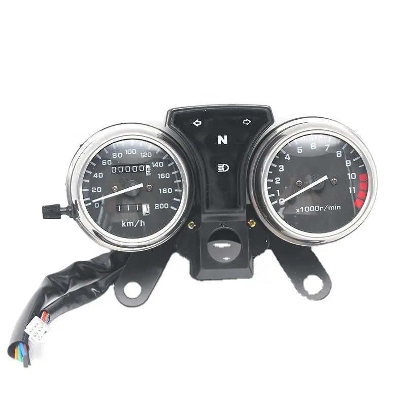 Speedometer Tampilan Indikator Roda Gigi Mekanis untuk Sepeda Motor CG200 0-200KM Meter Assy