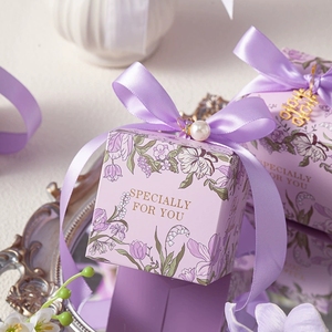 Bolsas de Dulces para Boda al por Mayor, Bolsas de Regalo de Papel con Estampado Floral y Asas para Despedida de Soltera, Recuerdos para la Futura Novia - Product Image 4