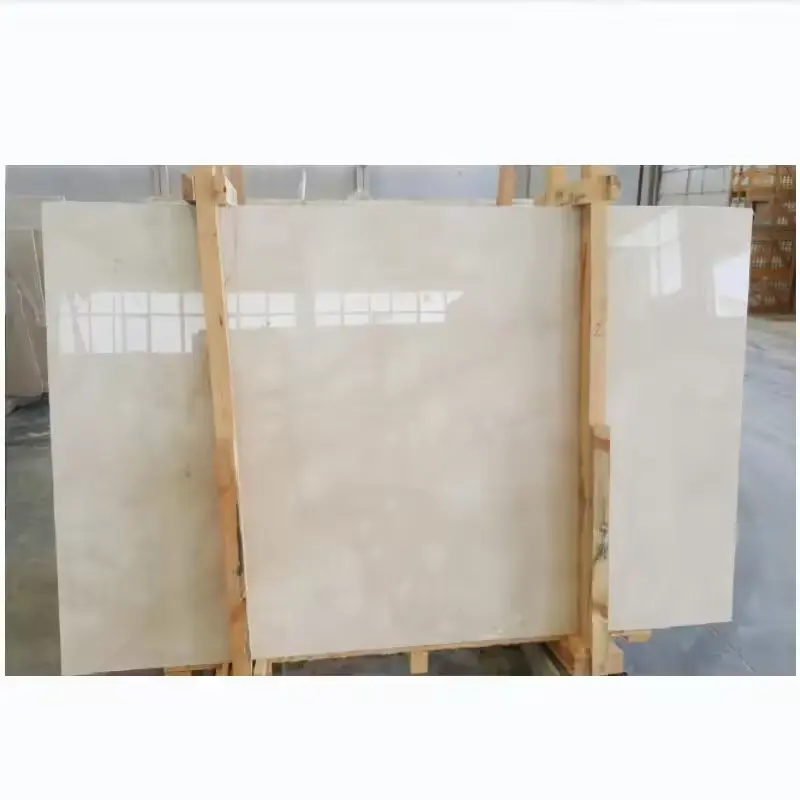 China Fábrica de amostras grátis lajes de mármore turco beige para piso e decoração de paredes