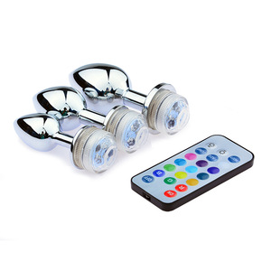 Telecomando <span class=keywords><strong>in</strong></span> metallo Anal <span class=keywords><strong>Plug</strong></span> <span class=keywords><strong>Sex</strong></span> Toys bagliore al buio luce su spine anali Led Anal glutei prodotti per il sesso - Product Image 1