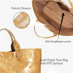 Sac Tyvek transparent écologique à impression personnalisée Sac fourre-tout imperméable Dupont Tyvek en papier pour les achats pour femmes - Product Image 4