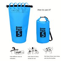 Bolsa Impermeable Enrollable para Aventuras en el Océano, Bolsa Seca de PVC para Playa, Camping, Navegación, Senderismo, Kayak, Escalada