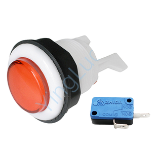 Kit de Botones de Arcade de 28 mm Estilo P4, Interruptor Americano A4 para Videojuegos, DIY Mame Jamma, Plástico, Inglés - Product Image 2