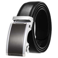 Nouvelle ceinture automatique pour homme en cuir véritable avec boucle à cliquet – Design moderne