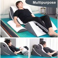 Coussin de lit orthopédique gonflable de haute qualité, 4 pièces, rembourrage en mousse à mémoire de forme, housse tricotée amovible, certifié OEKO-TEX