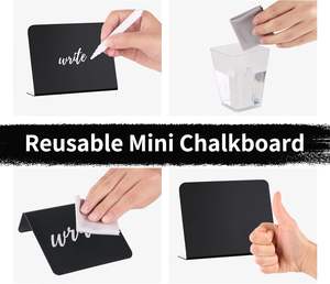 Mini letreros <span class=keywords><strong>de</strong></span> <span class=keywords><strong>pizarra</strong></span> personalizados para alimentos, letreros <span class=keywords><strong>de</strong></span> tiza negra pequeña <span class=keywords><strong>de</strong></span> PVC con soporte para tablero <span class=keywords><strong>de</strong></span> mensajes - Product Image 3