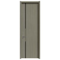 Porte en bois composite à âme pleine, portes intérieures en bois abordables, design durable et élégant pour les portes de maison, portes intérieures en bois