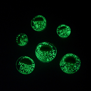 10 pasang/set transparan bercahaya kaca malam ubur-ubur telinga pengukur lubang plug daging perenggang anting-anting untuk pernikahan - Product Image 6