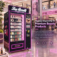 Distributeur automatique de cils et de produits capillaires personnalisé avec enseigne extérieure et boîte lumineuse, distributeur automatique de cosmétiques de luxe pour l'expansion commerciale