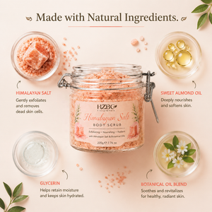 Gommage corporel au <span class=keywords><strong>sel</strong></span> <span class=keywords><strong>de</strong></span> l'Himalaya HZBC en gros - Exfoliant détoxifiant riche en minéraux pour une peau lisse, élimine les peaux mortes, nettoyage en profondeur - Product Image 3