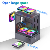 Snowman Micro ATX Vertical Gaming Computer Case with Glass Side Panel Budget Silent Operation DIY PC Builder Choice