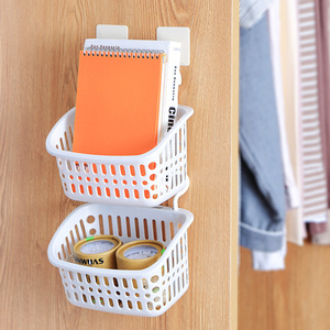 Plastic Hanging Bathroom <b>Storage</b> <b>Basket</b> Rectangle Wall Mounted Punch Free Shower Organizer For Towels Soap Shampoo - Product Image 3