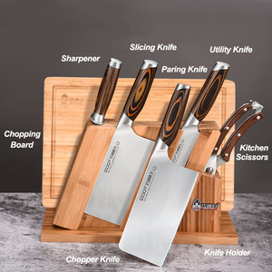 Alta calidad 5Cr15MoV de acero inoxidable cuchillo de <span class=keywords><strong>Chef</strong></span> conjunto, Padre en conjunto cuchillo de cocina - Product Image 1
