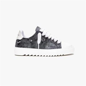 Baskets décontractées pour femmes, style designer, effet vieilli, avec lacets asymétriques rose et blanc, à plateforme, chaussures de marche tendance pour femmes - Product Image 5