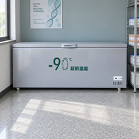 -70 ℃   -90 ℃   Ultra Düşük Sıcaklıklı Buzdolabı Dondurucu, 1300x680x750mm Tek Kapılı Doğrudan Soğutmalı Tezgah Altı Ticari