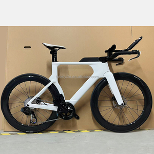 Bicicleta de Triatlón Ligera 700c de Fibra de Carbono TT de Carretera con 24 Velocidades, Cambio Inalámbrico, Cuadro Aerodinámico, Ruedas y Frenos de Disco Hidráulicos Dobles - Product Image 6