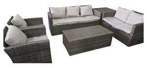 Modernes 5PCS bequemes natürliches Rattan-Korb möbelset für Garten-Wohnzimmer oder Hotel gebrauch im Freien - Product Image 3