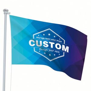 Publicidad personalizada Promocional 3x5 Poliéster Bandera de país Banners Haga su propio logotipo Imprimir Banderas de pared - Product Image 5